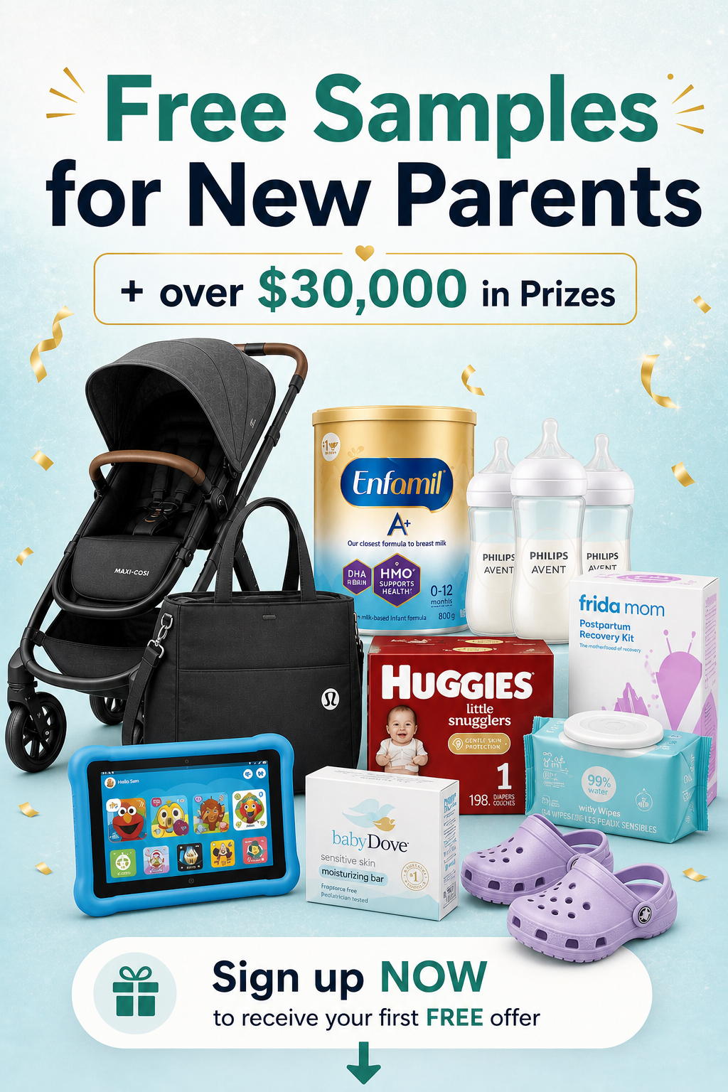 Free Samples for New Parents — over $30,000 in prizes