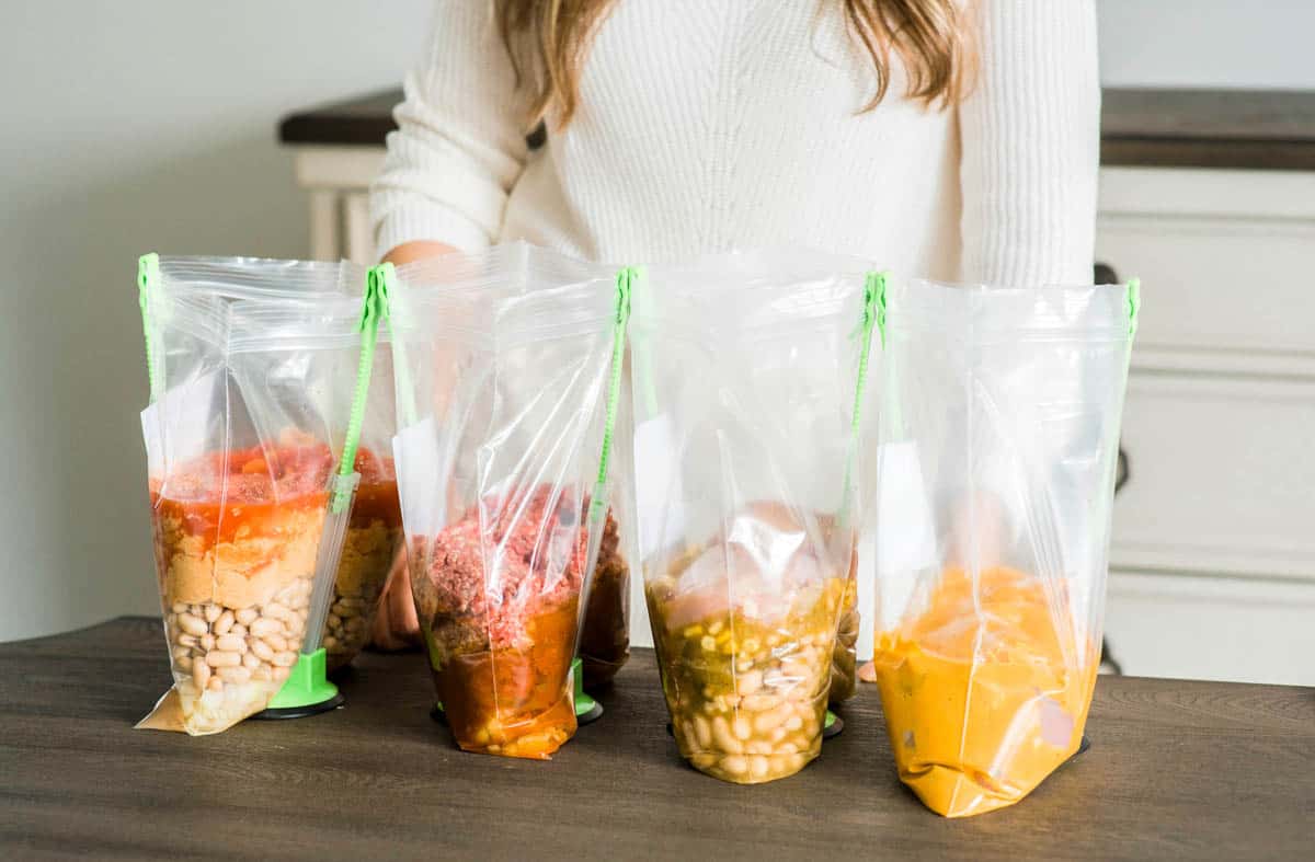 Organized freezer meal prep for postpartum recovery Healthy freezer meal prep containers organized for new moms postpartum nutrition