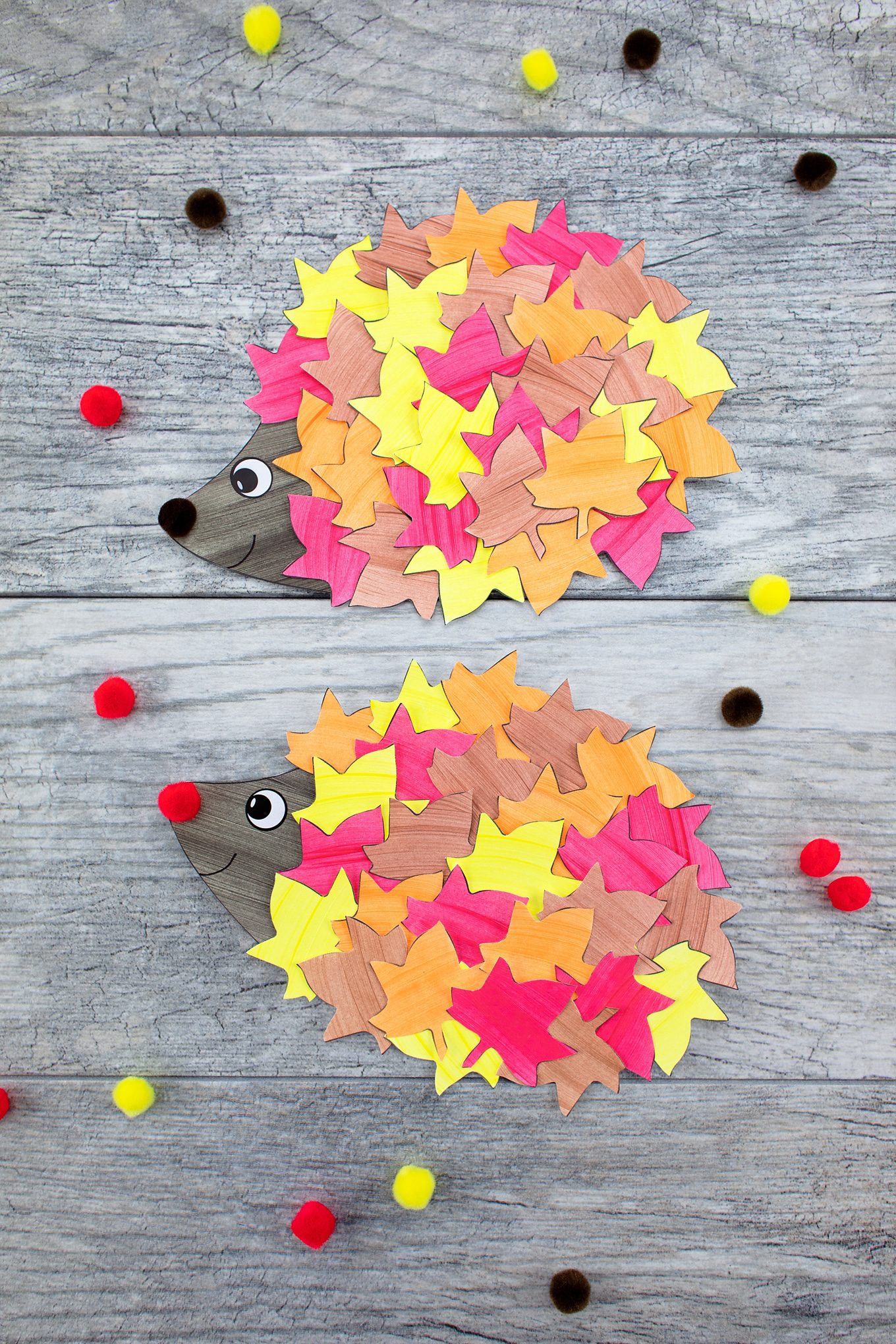 Essential supplies for making fall hedgehog crafts with Canadian kids Fall craft supplies and materials for Canadian children's autumn art projects