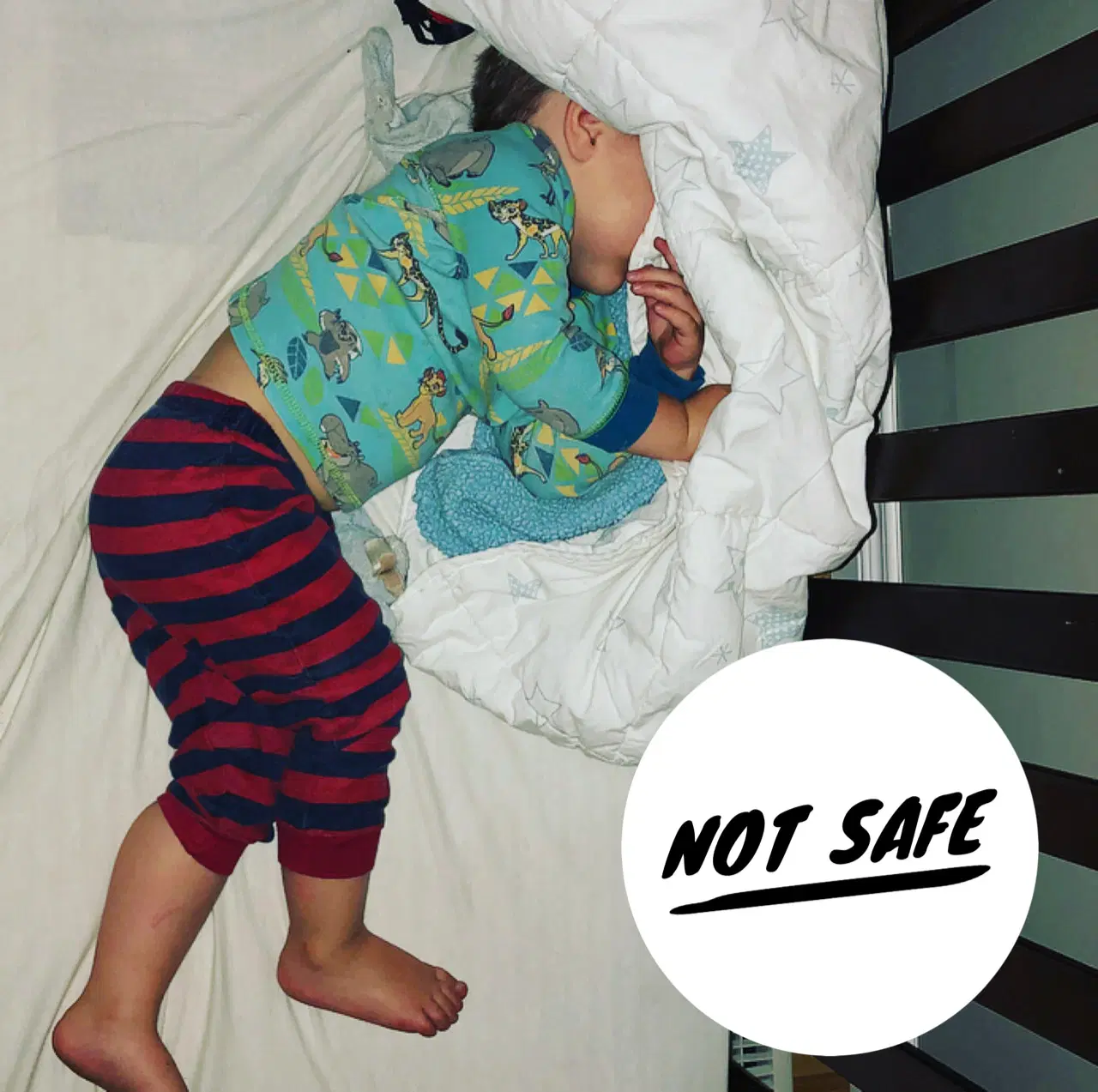 Understanding baby blanket safety risks and dangers Baby blanket safety dangers and risks showing unsafe sleep environment items to avoid