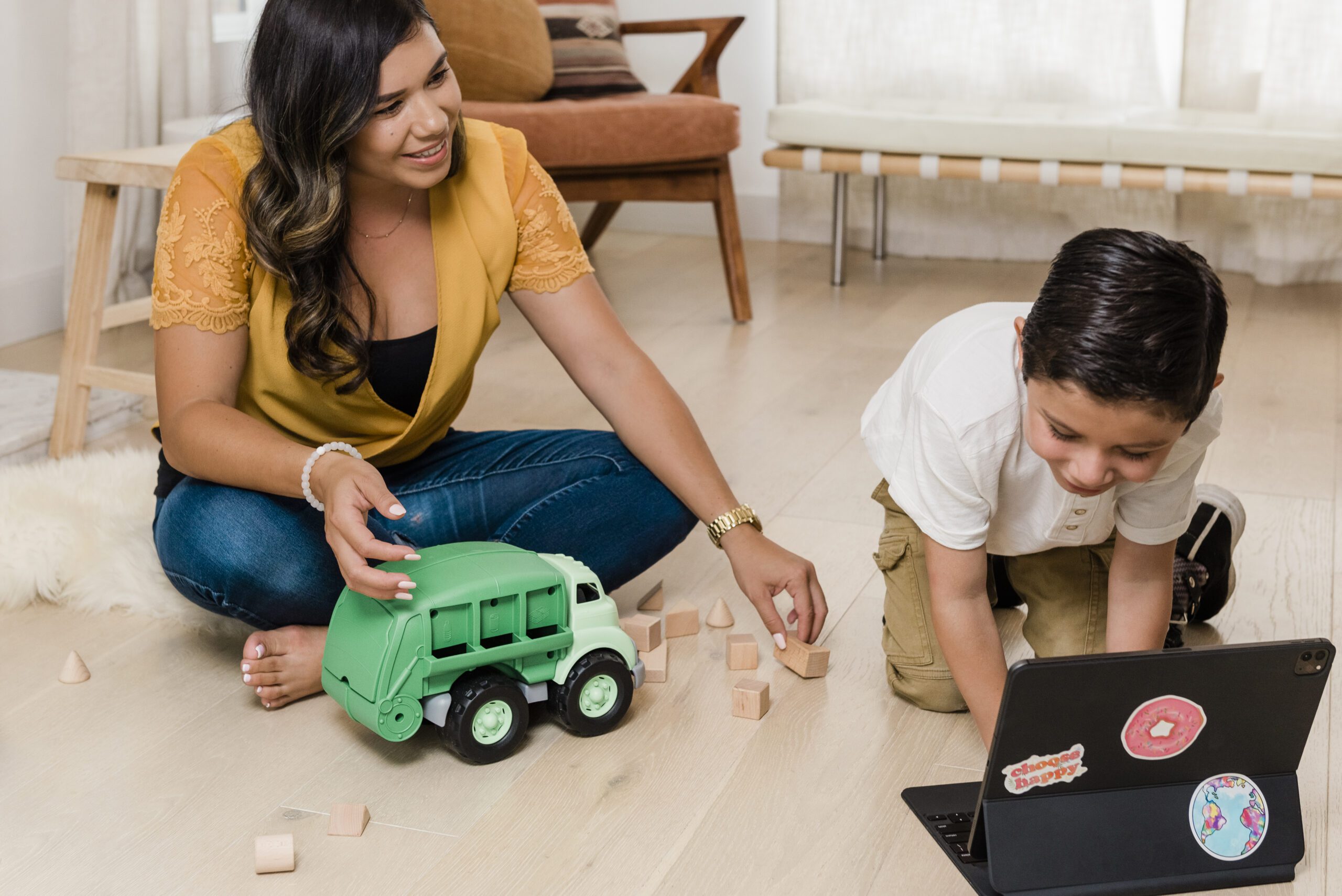 Toddler reacting to reduced screen time during fall