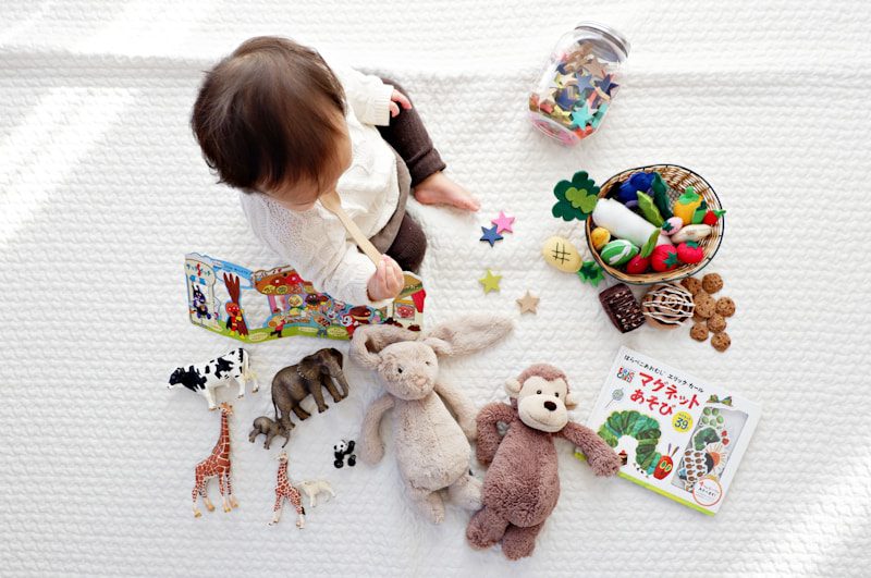 Toddlers playing at a Canadian daycare center